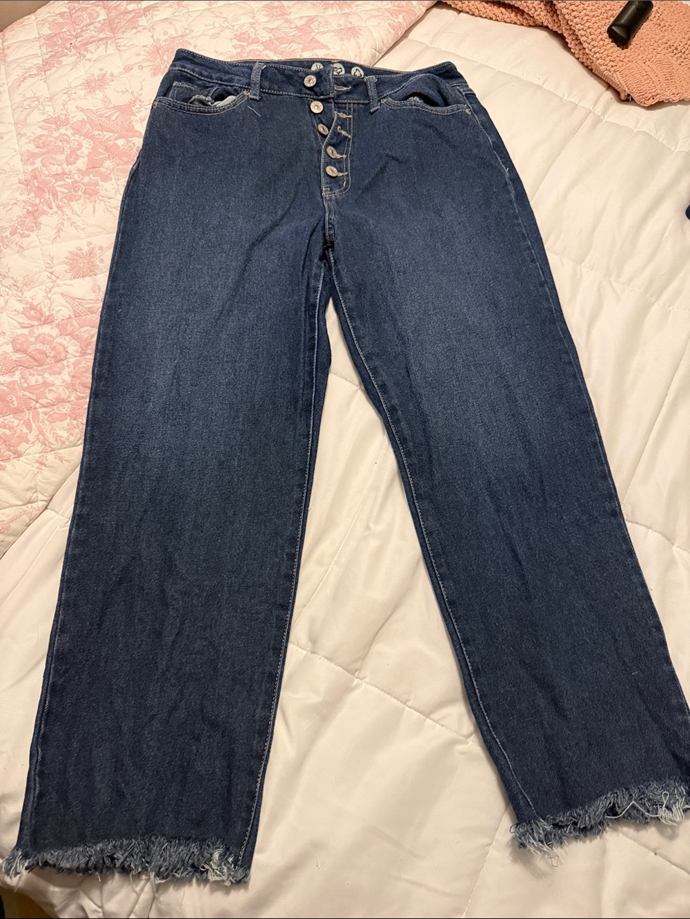 Rewash High-Rise Dark Blue Women's Button-Fly Jeans 9/29